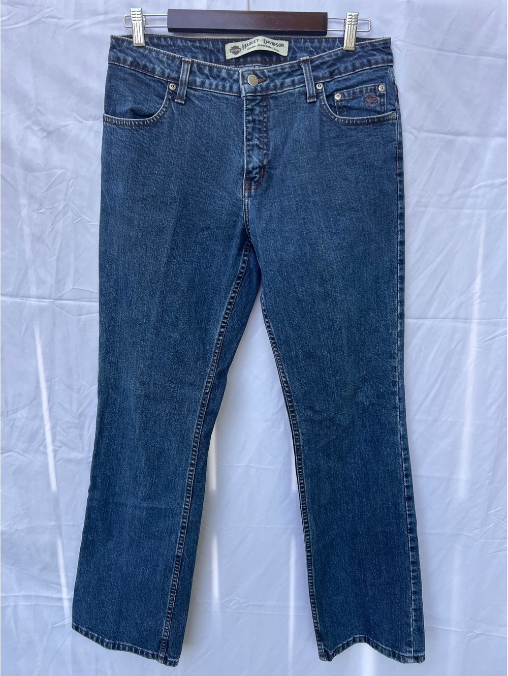 Y2K Harley Davidson Women’s 10 Bootcut Jeans Medium Wash Biker Moto Denim